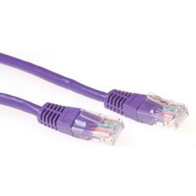 ACT Paarse 15 meter U/UTP CAT6 patchkabel met RJ45 connectoren