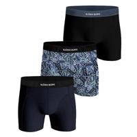 Bjorn Borg Boxershorts premium cotton 3-pack blauw-zwart - thumbnail