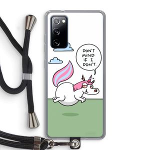 Unicorn: Samsung Galaxy S20 FE / S20 FE 5G Transparant Hoesje met koord
