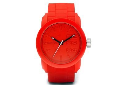 Horlogeband Diesel DZ1440 Silicoon Rood 24mm