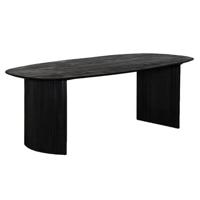 Giga Meubel - Eettafel 240cm Deens Ovaal - Zwart - Mangohout - thumbnail