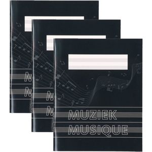 3x stuks A5 muziekschriften zwart