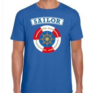 Zeeman/sailor verkleed t-shirt blauw voor heren 2XL  -