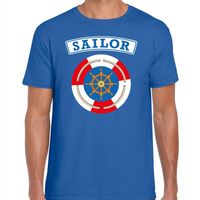 Zeeman/sailor verkleed t-shirt blauw voor heren 2XL  - - thumbnail