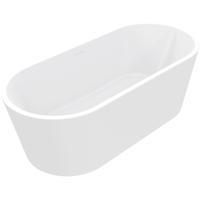 Wiesbaden Libero Vrijstaand Ligbad 178x80cm - Acryl Mat Wit met Clickwaste