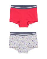 HEMA Kinderboxers Bloem - 2 Stuks Roze (roze)