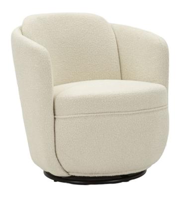 TORINO CRÈME DRAAIFAUTEUIL CM 70X72X75 (ZITHOOGTE CM 44,5)