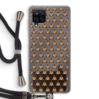Poop emoji: Samsung Galaxy A12 Transparant Hoesje met koord