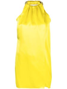 Stella McCartney robe courte à ornements en cristal - Jaune