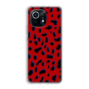 Red Leopard: Xiaomi Mi 11 Transparant Hoesje