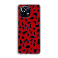 Red Leopard: Xiaomi Mi 11 Transparant Hoesje Red Leopard: Xiaomi Mi 11 Transparant Hoesje