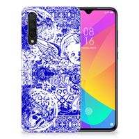 Silicone Back Case Xiaomi Mi 9 Lite Angel Skull Blauw - thumbnail