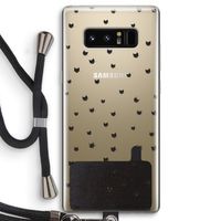 Kleine kattenkopjes: Samsung Galaxy Note 8 Transparant Hoesje met koord