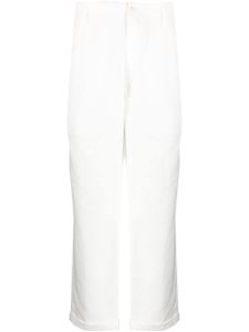 Neil Barrett pantalon droit à ourlet retroussé - Blanc