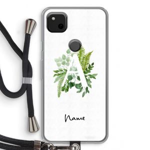 Green Brush: Pixel 4a Transparant Hoesje met koord