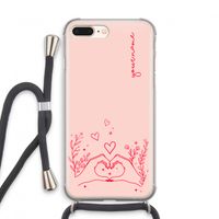 Love is in the air: iPhone 7 PLUS Transparant Hoesje met koord