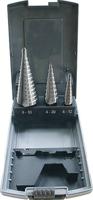 PRO 3-piece stepped drill bit in plastic box
