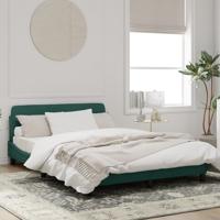 Bedframe zonder matras 140x190 cm fluweel donkergroen