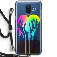 Hold My Heart: Samsung Galaxy A6 (2018) Transparant Hoesje met koord