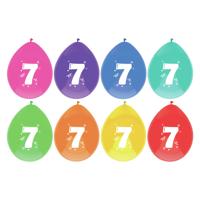 Haza Ballonnen 7 jaar - leeftijd verjaardag - 6x stuks - 29 cm - versiering - feestartikelen