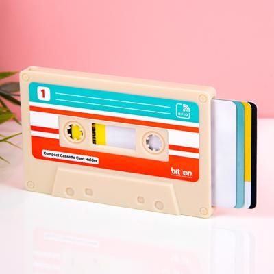 Cassettebandje kaarthouder - Beige
