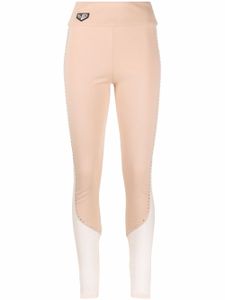 Philipp Plein legging à détails de clous - Tons neutres