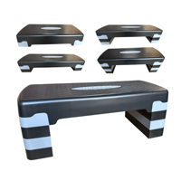 NexGen Aerobic fitness stepper l compact step l 4 hoogtes | Zwart