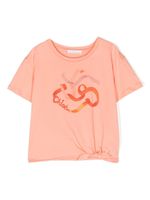 Chloé Kids t-shirt en coton à imprimé graphique - Orange