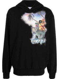 Philipp Plein hoodie à imprimé graphique - Noir