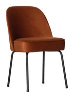 WOOOD Eetkamerstoel 'Vogue' Velvet, kleur Roestbruin WOOOD Eetkamerstoel 'Vogue' Velvet, kleur Roestbruin