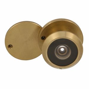 AMIG deurspion/kijkgat - 1x - messing - deurdikte 15 tot 25mm - 160 graden kijkhoek - 14mm boorgat   -