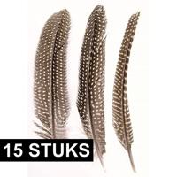 Hobby/knutsel Parelhoen/fazanten sierveren - 15x stuks - decoratie materialen