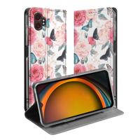 Samsung Galaxy Xcover 7 Pro | Flip Style Cover | Butterfly Roses