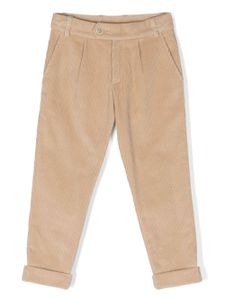 Eleventy Kids pantalon en velours côtelé à ourlets retroussés - Tons neutres