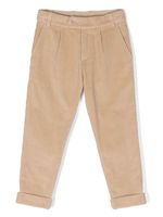 Eleventy Kids pantalon en velours côtelé à ourlets retroussés - Tons neutres