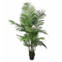 Mica Decorations grote Palm kunstplant - groen - H130 x D125 cm - Kunstplanten