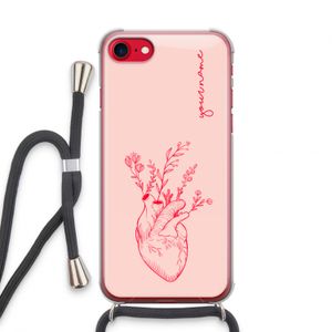 Blooming Heart: iPhone SE 2020 Transparant Hoesje met koord