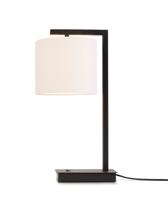 Tafellamp Boston - Zwart/Wit - 18x18x44cm