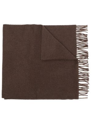 TOTEME écharpe en maille à franges - Marron