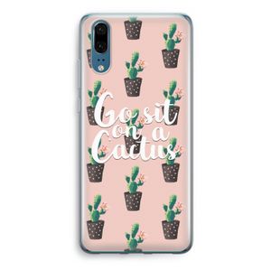 Cactus quote: Huawei P20 Transparant Hoesje