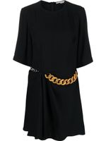 Stella McCartney robe courte Falabella en chaîne - Noir