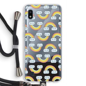 Regenboog: Samsung Galaxy A10 Transparant Hoesje met koord