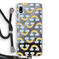 Regenboog: Samsung Galaxy A10 Transparant Hoesje met koord