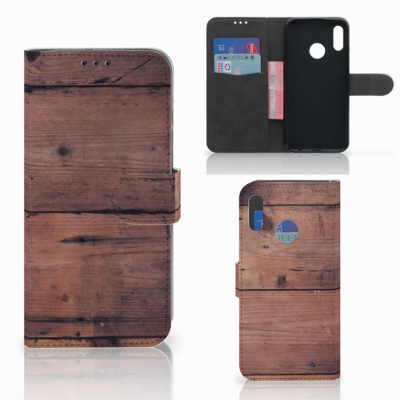 Honor 10 Lite | Book Style Case | Old Wood
