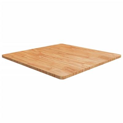 Tafelblad vierkant 90x90x2,5 cm massief eiken lichtbruin