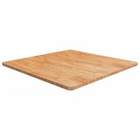 Tafelblad vierkant 90x90x2,5 cm massief eiken lichtbruin