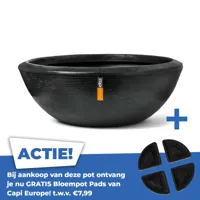 Schaal laag granite 61x25 zwart