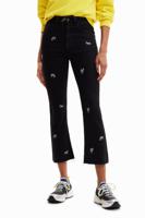 Cropped flared jeans - BLACK - 36 - thumbnail