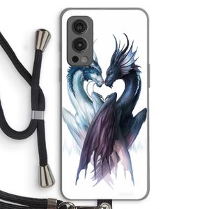 Yin Yang Dragons: OnePlus Nord 2 5G Transparant Hoesje met koord