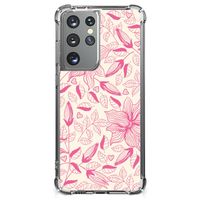 Samsung Galaxy S21 Ultra Case Pink Flowers - thumbnail